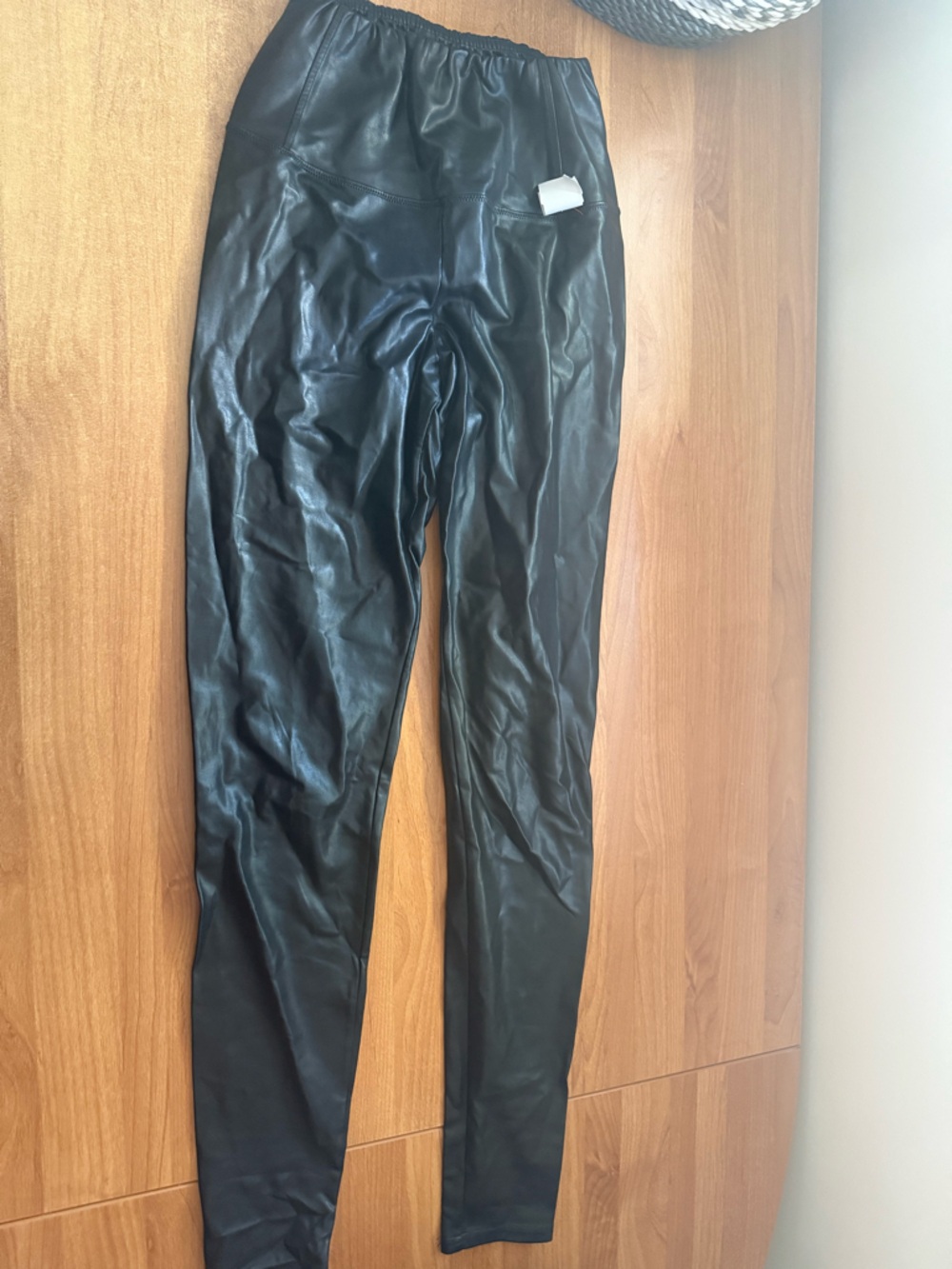 Wilfred Black Faux Leather Leggings